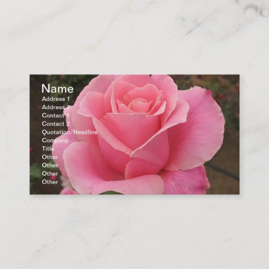 Carte de visite rose (Devant)