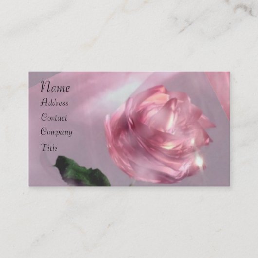 Carte De Visite Rose (Devant)