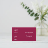 Carte De Visite rose (Debout devant)