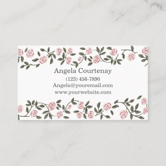 Carte de visite rose (Dos)