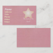 Carte de visite rose (Devant / Derrière)