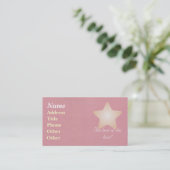 Carte de visite rose (Debout devant)