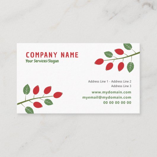 Carte de visite rose (Devant)