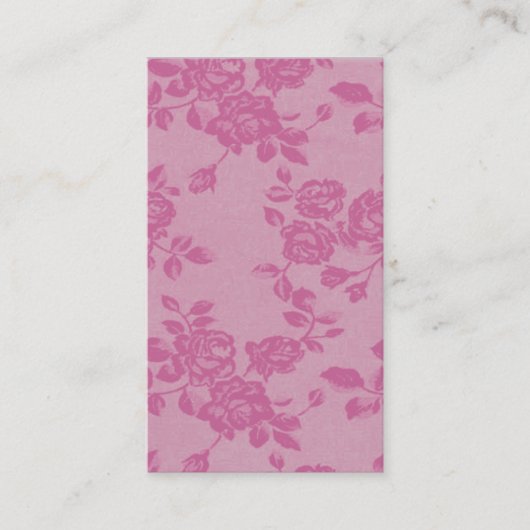 Carte De Visite Rose (Devant)
