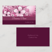Carte de visite rose (Devant / Derrière)