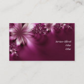 carte de visite rose à fleurs (Dos)