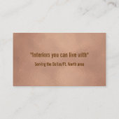 Carte de visite rose à la mode de papillon d'or (Dos)