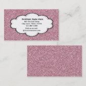 Carte de visite rose à la mode de parties (Devant / Derrière)