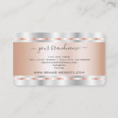 Carte De Visite Rose à l'oeil Gold et Silver Professional (Dos)