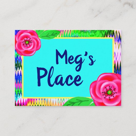Carte De Visite Rose Abstrait couleur Craze (Devant)