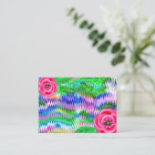 Carte De Visite Rose Abstrait couleur Craze (Debout devant)