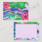 Carte De Visite Rose Abstrait couleur Craze (Devant / Derrière)