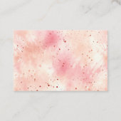 Carte De Visite Rose Abstrait Teint Rose (Dos)