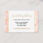 Carte De Visite Rose Abstrait Teint Rose (Devant)