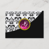 CARTE DE VISITE ROSE AMÉTHYST FUCHSIA BLACK BLACK BLACK DOMMASK MO (Dos)
