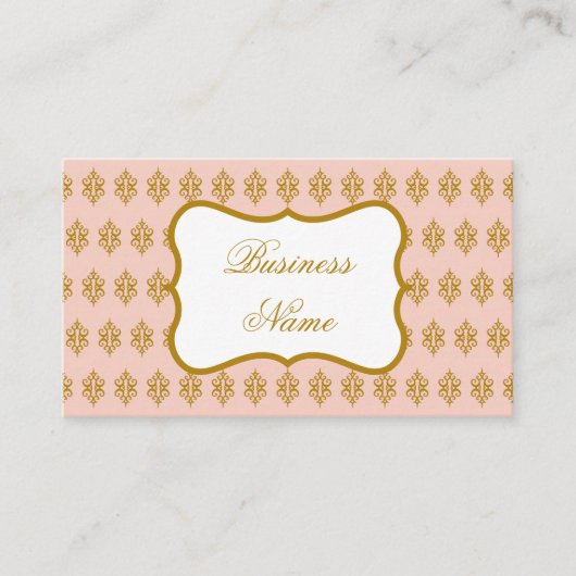 Carte de visite rose antique (Devant)