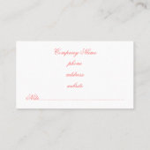 Carte de visite Rose Aqua (Dos)