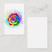 Carte De Visite Rose arc-en-ciel coloré (Devant / Derrière)