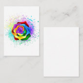 Carte De Visite Rose arc-en-ciel coloré (Devant / Derrière)