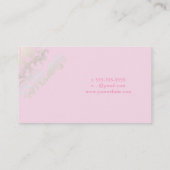 Carte De Visite rose argenté minniemay de damassé+noir (Dos)