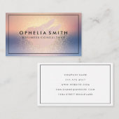 Carte De Visite Rose Artistique brossé | Arrière - plan de fusion  (Devant / Derrière)