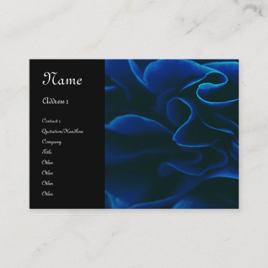 Carte De Visite Rose assez bleu (Devant)
