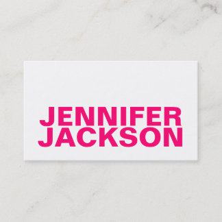 Carte de visite rose audacieux de cool de