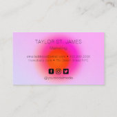 Carte De Visite Rose Aura Abstrait moderne (Dos)