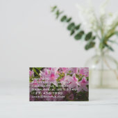 Carte De Visite Rose Azalea Bush printemps floral (Debout devant)