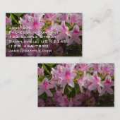 Carte De Visite Rose Azalea Bush printemps floral (Devant / Derrière)