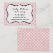 Carte De Visite Rose bébé Quatrefeuille (Devant / Derrière)