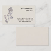 Carte De Visite Rose beige (Devant / Derrière)