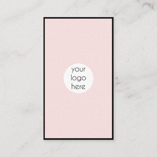 Carte De Visite Rose Black Connect Us QR Code Social Media (Dos)