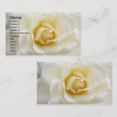 Carte De Visite Rose blanc (Devant / Derrière)