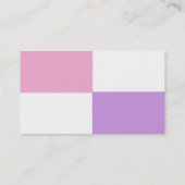 CARTE DE VISITE rose, blanc et lavande (Dos)