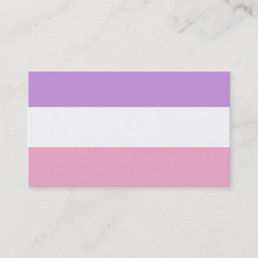 CARTE DE VISITE rose, blanc et lavande (Devant)