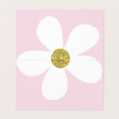 Carte De Visite Rose Blanc Floral Daisy Florisy Professionnel (Intérieur déplié)