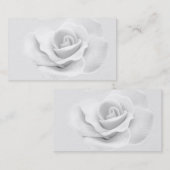 Carte de visite Rose blanche (Devant / Derrière)