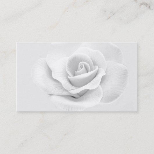 Carte de visite Rose blanche (Dos)