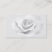 Carte de visite Rose blanche (Devant)