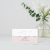Carte De Visite Rose blanche Gold Serenity (Debout devant)