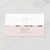 Carte De Visite Rose blanche Gold Serenity (Devant)