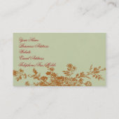 Carte De Visite Rose Blenheim - Élégant Sage Green (Dos)