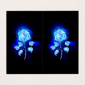 Carte De Visite Rose bleu brûlant (Extérieur déplié)