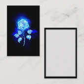 Carte De Visite Rose bleu brûlant (Devant / Derrière)