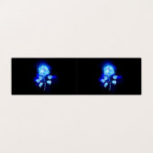 Carte De Visite Rose bleu brûlant (Extérieur déplié)