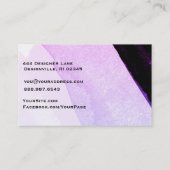 Carte De Visite Rose bleu noir géométrique abstrait moderne (Dos)