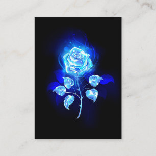 Carte De Visite Rose Bleue Brûlante