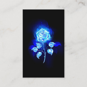 Carte De Visite Rose Bleue Brûlante