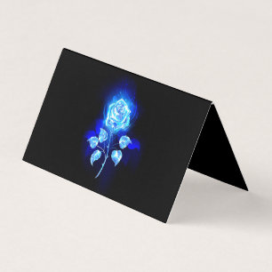 Carte De Visite Rose Bleue Brûlante